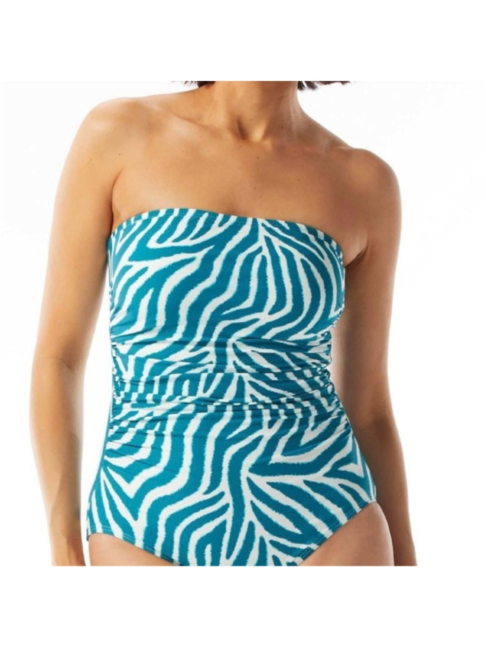 Coco Contours Jasper Bandeau Bra One Piece Swimsuit Jungle Zebra - Picture 4 of 7